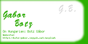 gabor botz business card